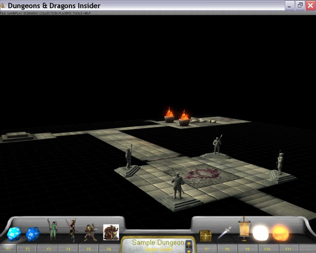 The original VTT's Dungeon Builder and the same view in 3-D.