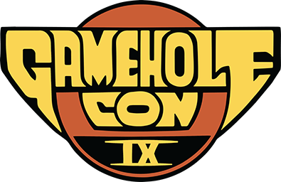 Logo for the Gamehole Con IX convention